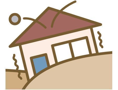 地震が原因の損壊・埋没など
