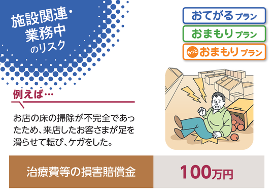 小売業向け賠償責任保険「事業をおまもりする保険」の加入で安心！